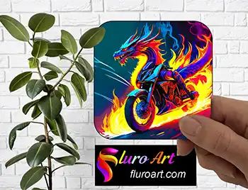 Coaster - Dragon on Motor Bike 2