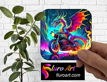 Coaster - Dragon on Motor Bike 5