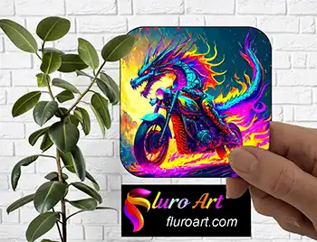 Coaster - Dragon on Motor Bike 9