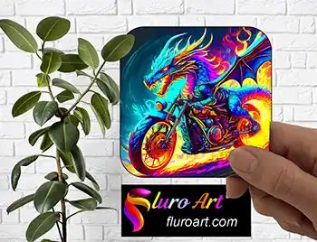 Coaster - Dragon on Motor Bike 11