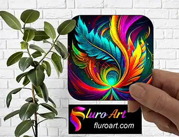 Coaster - Abstract Art Feathers