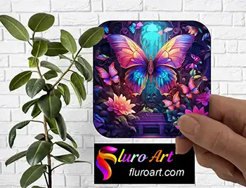 Coaster - Dcor art with Flowers & Butterflies 3