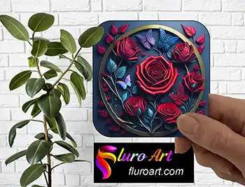 Coaster - Dcor art with Flowers & Butterflies 12