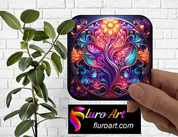 Coaster - Abstract Floral Flowers