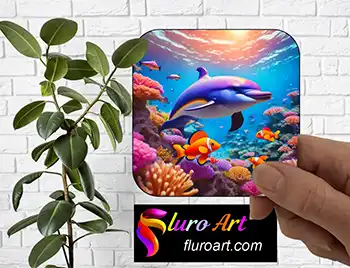 Coaster - Dolphin with Clown Fish 1