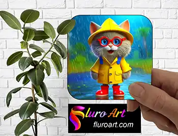 Coaster - Cat in Rain 4