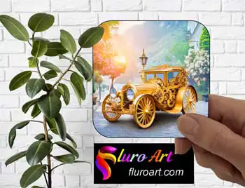 Coaster - Golden Clasic Car 1870's