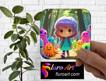 Coaster - Cute Girl With Monsters 1