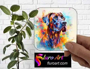 Coaster - Brindle Great Dane Dog 1