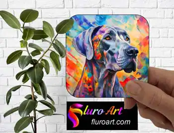 Coaster - Grey Great Dane Dog 1