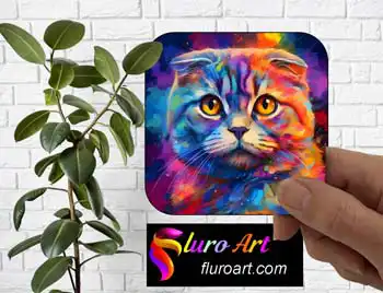 Coaster - Scottish Fold Cat 4