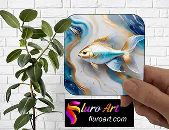 Coaster - Silver and Gold Fish