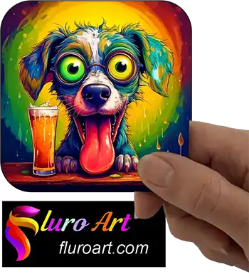 Coaster - Dog With Red Wine 1